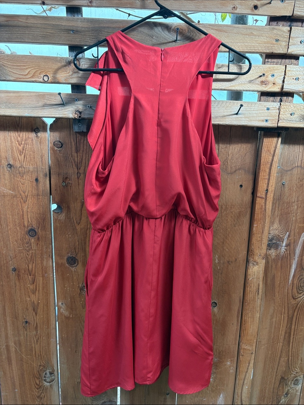 BCBGeneration Red One-Shoulder Ruffle Dress - Picture 7 of 9